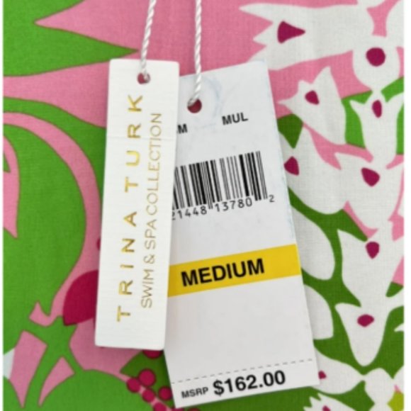 TRINA TURK La Palma Swim Tunic Sarong Coverup Size Medium NWT - Picture 4 of 6